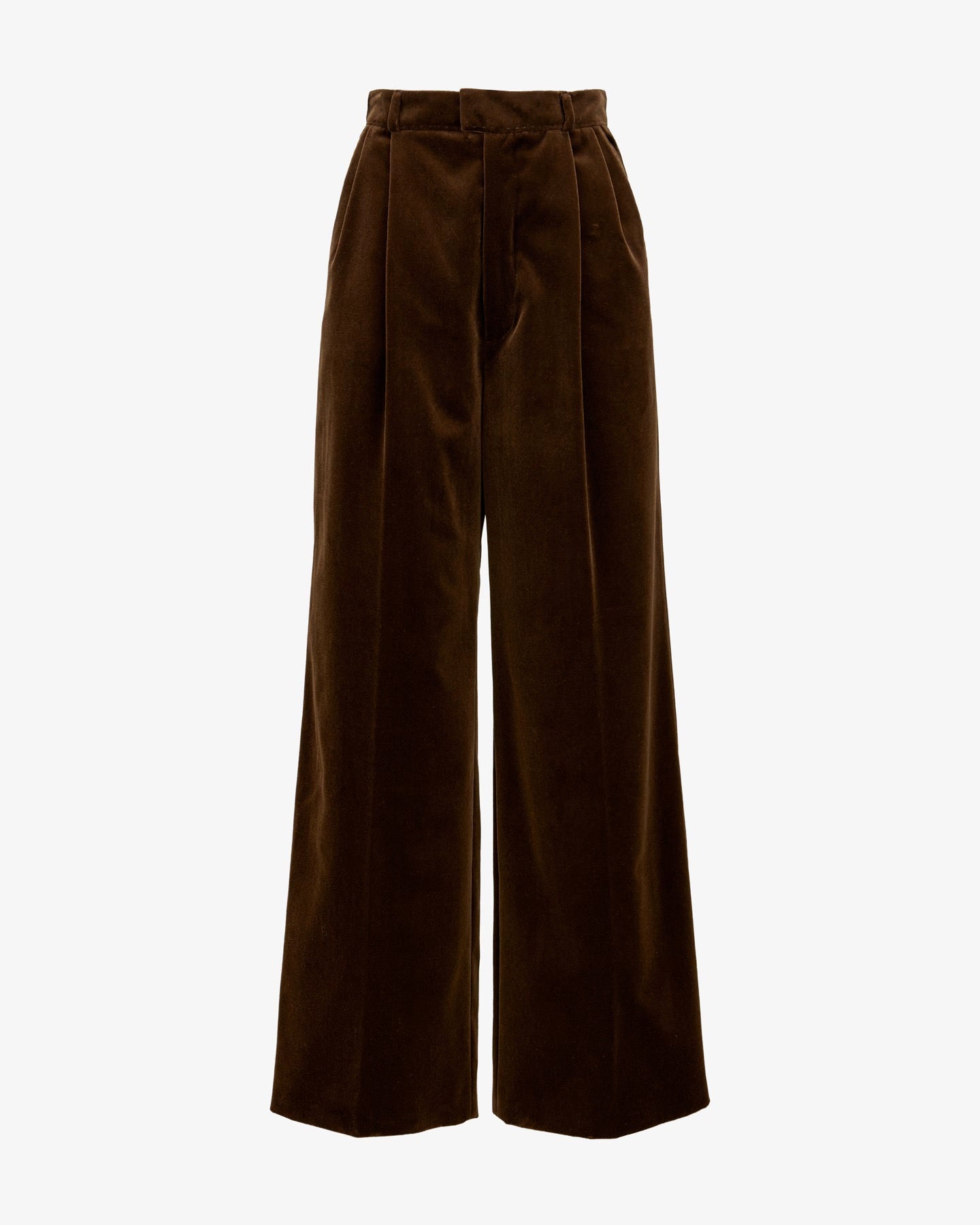 70s Velvet Pants "Marlene" - Chocolate