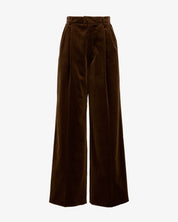 70s Velvet Pants "Marlene" - Chocolate
