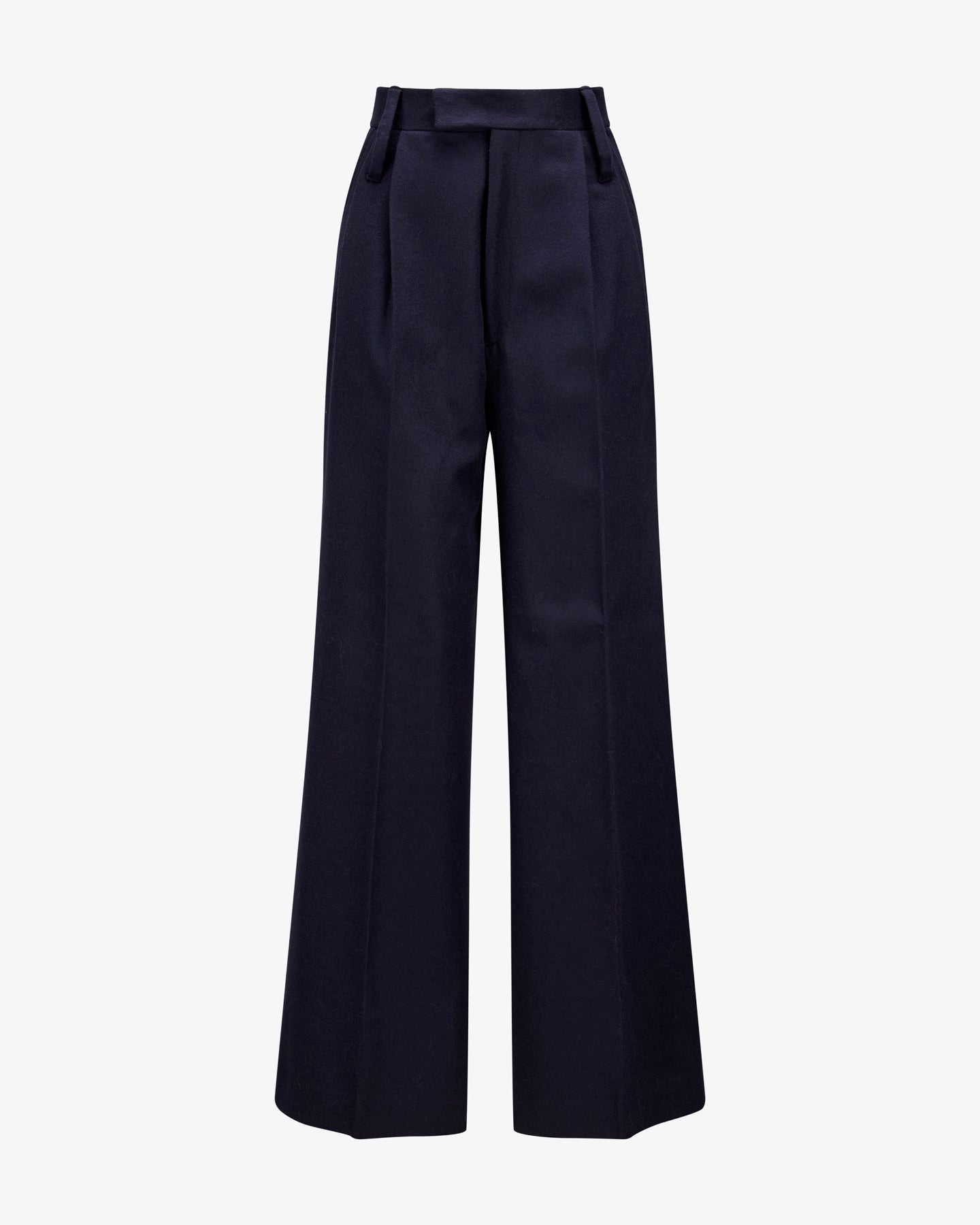 Virgin Wool Pants "Marlene" - Navy