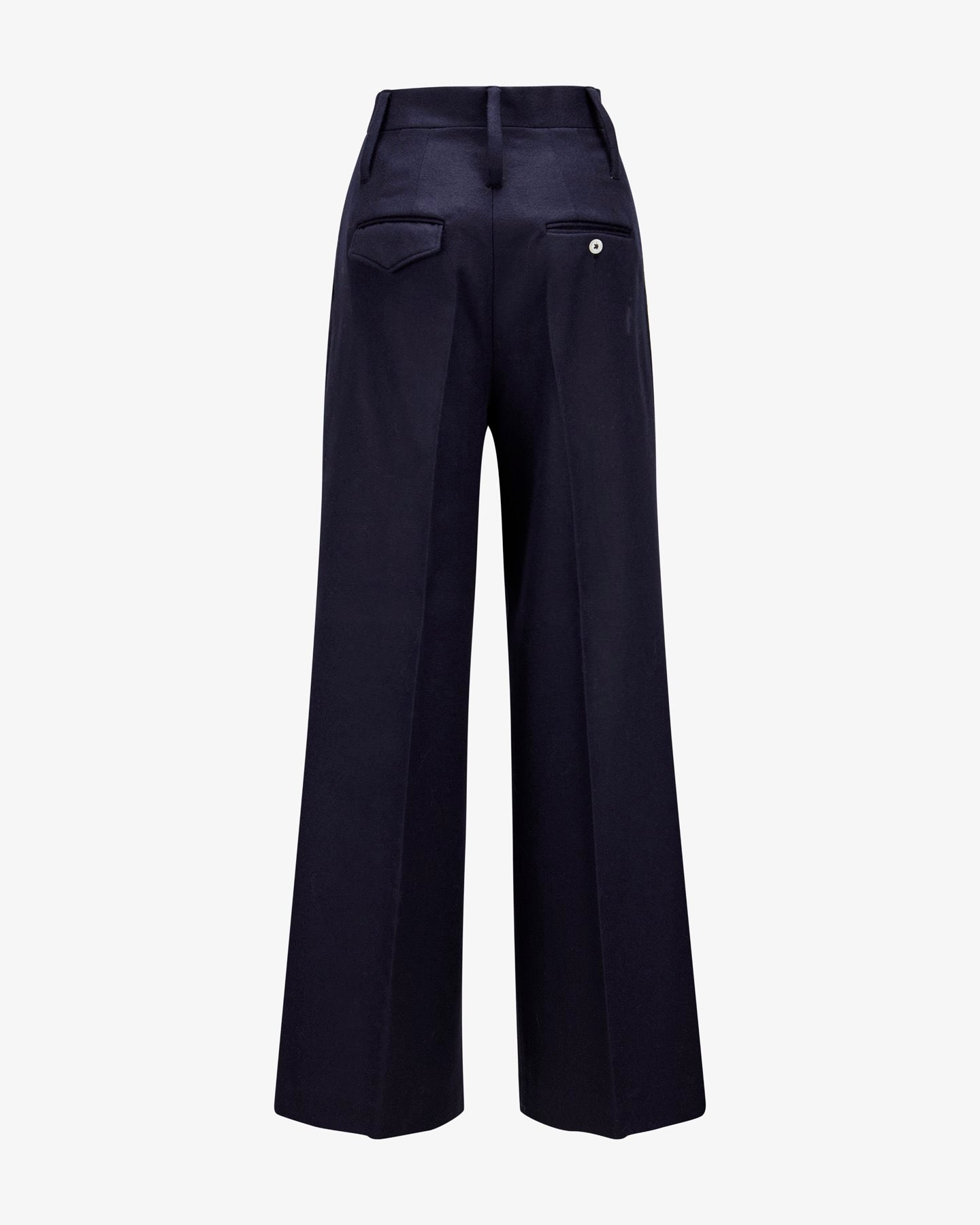 Virgin Wool Pants "Marlene" - Navy