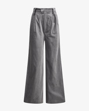 Velvet Pants "Marlene" - Silver Grey