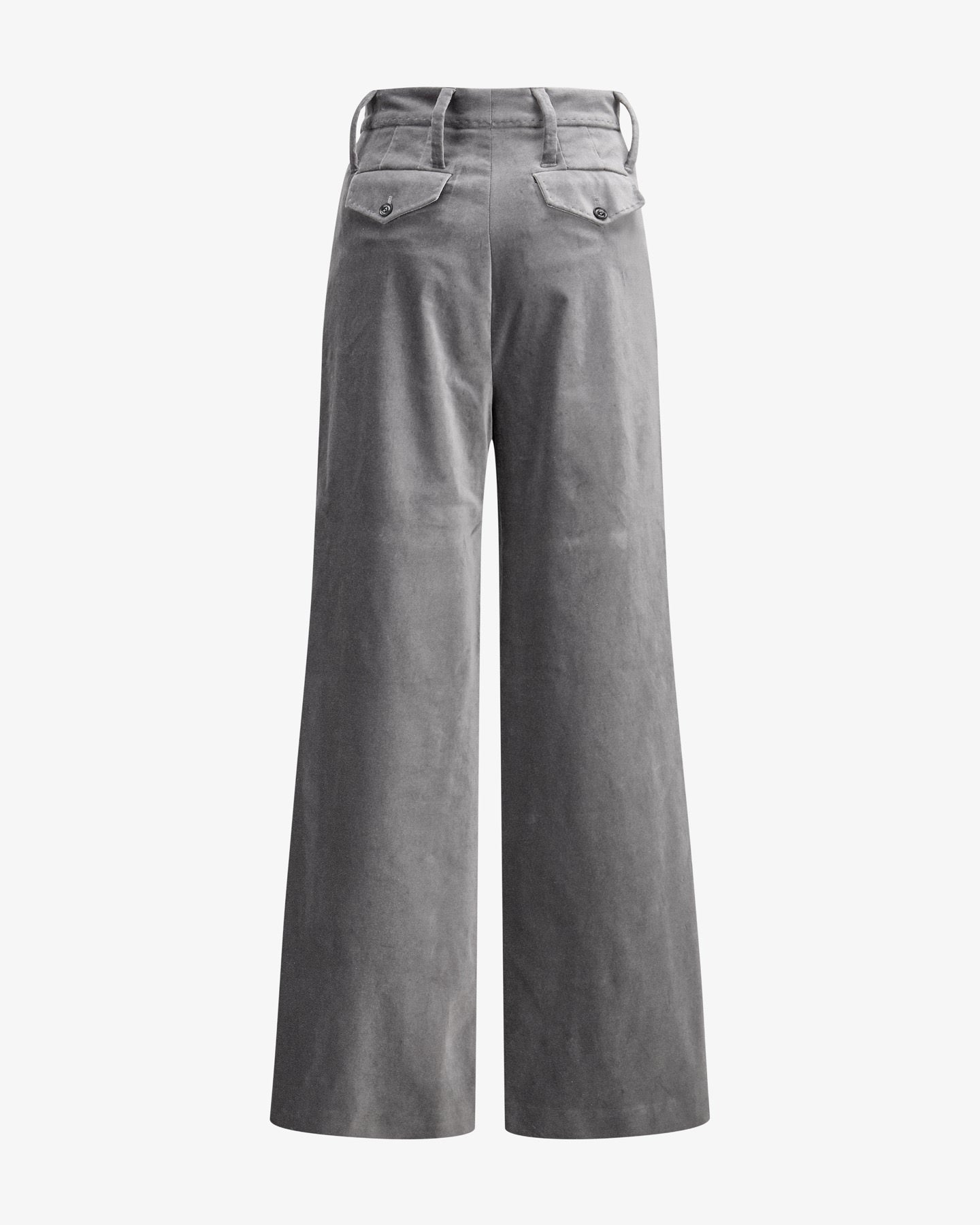 Velvet Pants "Marlene" - Silver Grey