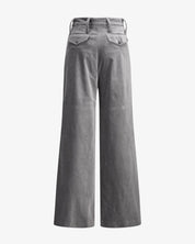 Velvet Pants "Marlene" - Silver Grey