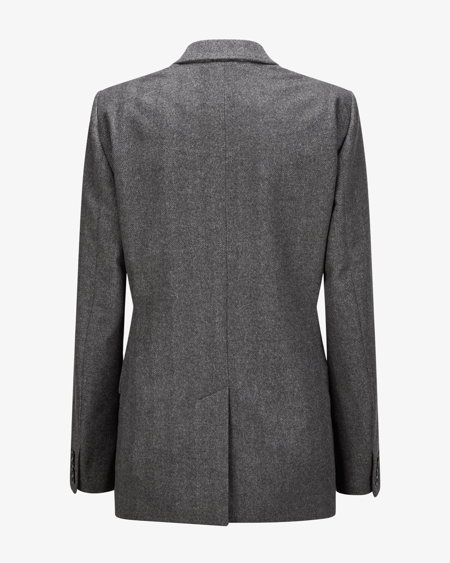 Virgin Wool Blazer "Marlene" - Grey Herringbone
