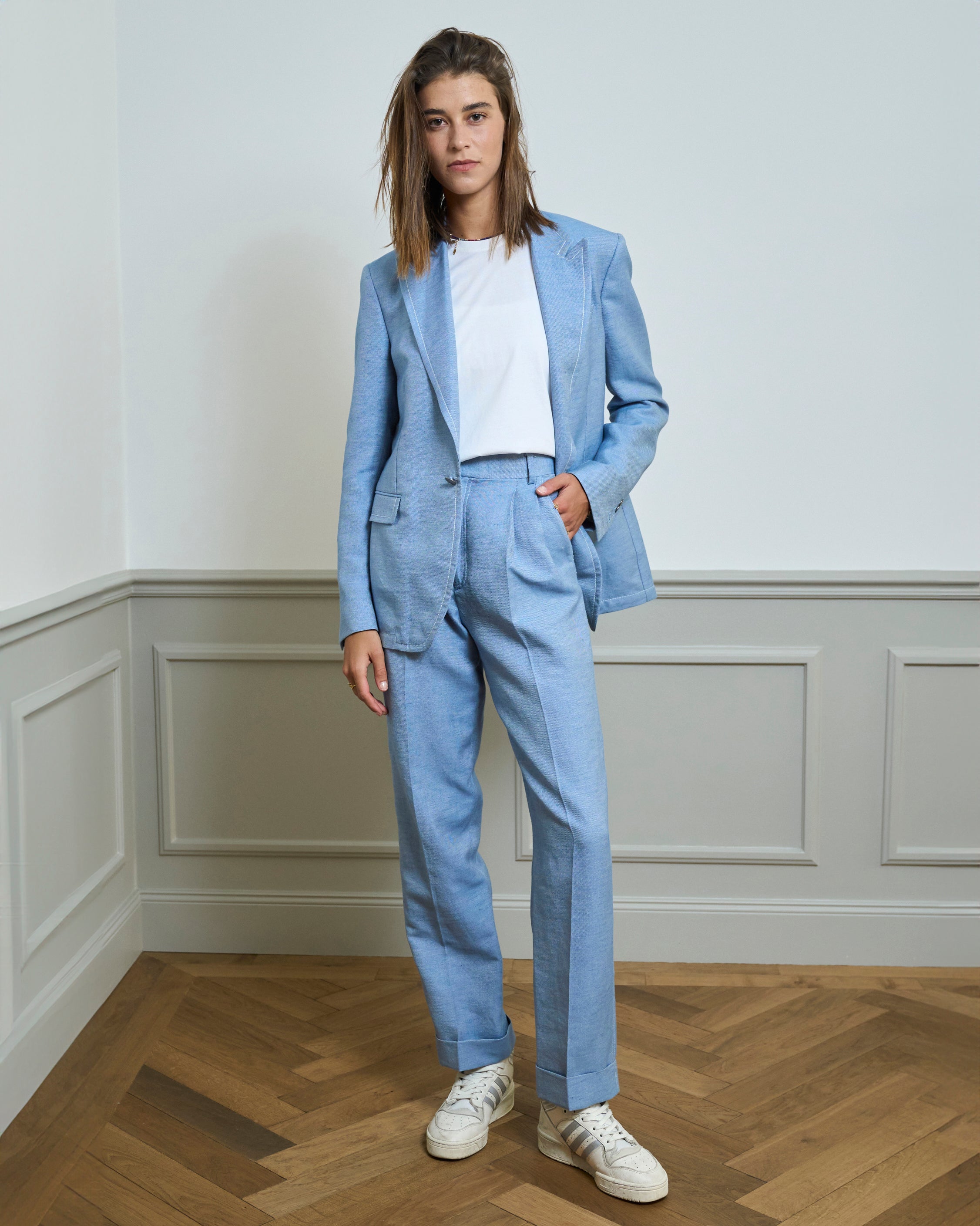 Denim Blazer “Marlene” - Light blue