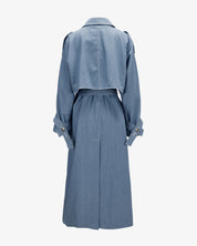 Denim Trench Coat “Katy” - Light Blue