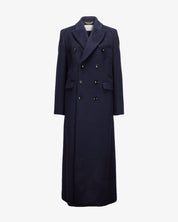 Hairy Wool Coat "Humphrey" - Navy