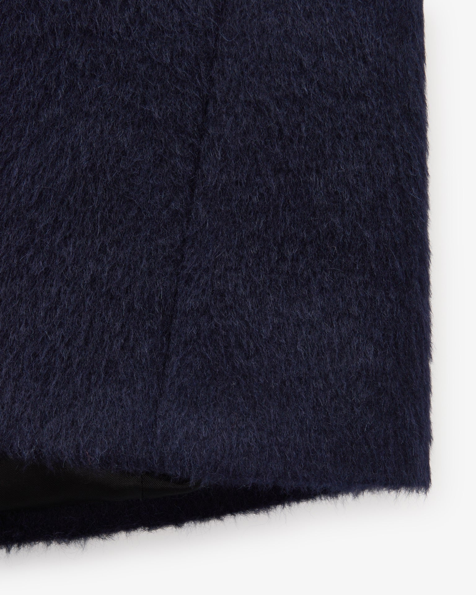 Hairy Wool Coat "Humphrey" - Navy