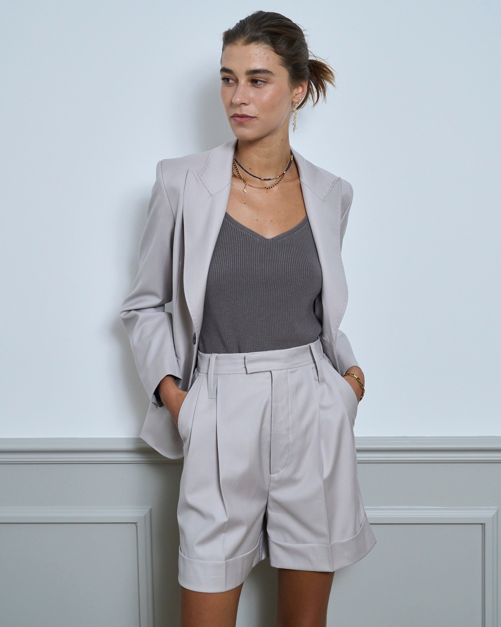 Wooltwill Shorts “Marlene” - Stone