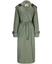Oversized trench coat "Kate" - Sage