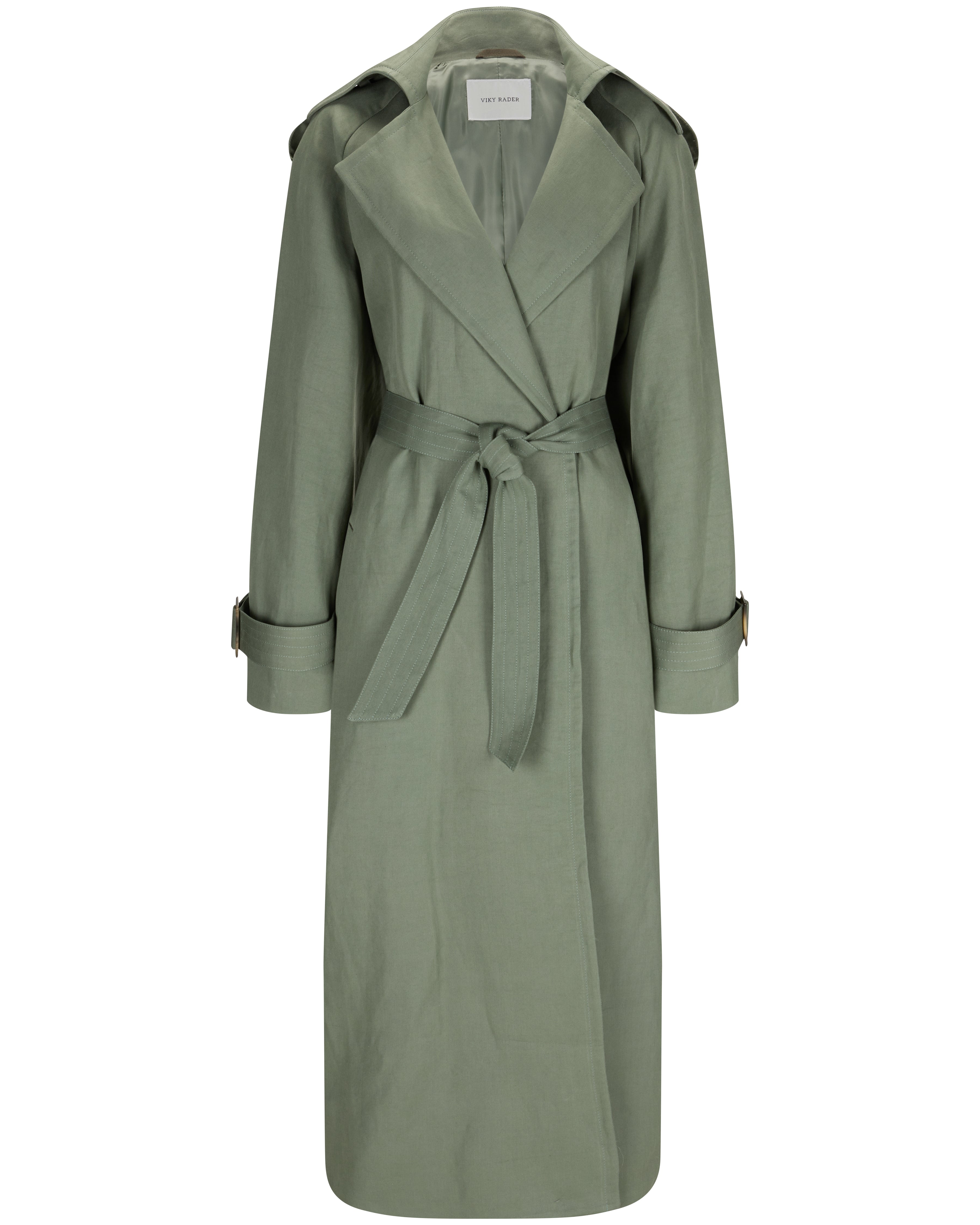Oversized trench coat "Kate" - Sage