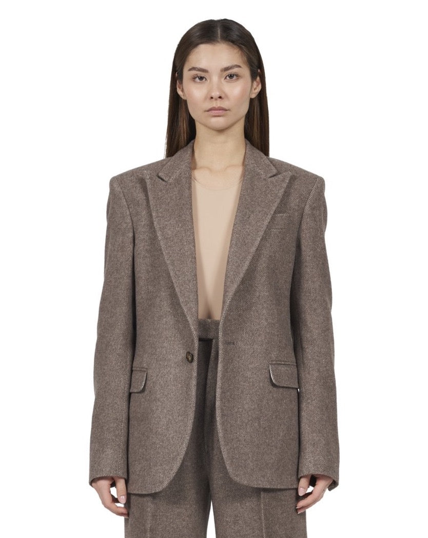 Wool Blazer "Marlene" - Brown