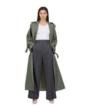 Oversized trench coat "Kate" - Sage