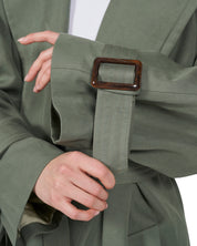 Oversized trench coat "Kate" - Sage