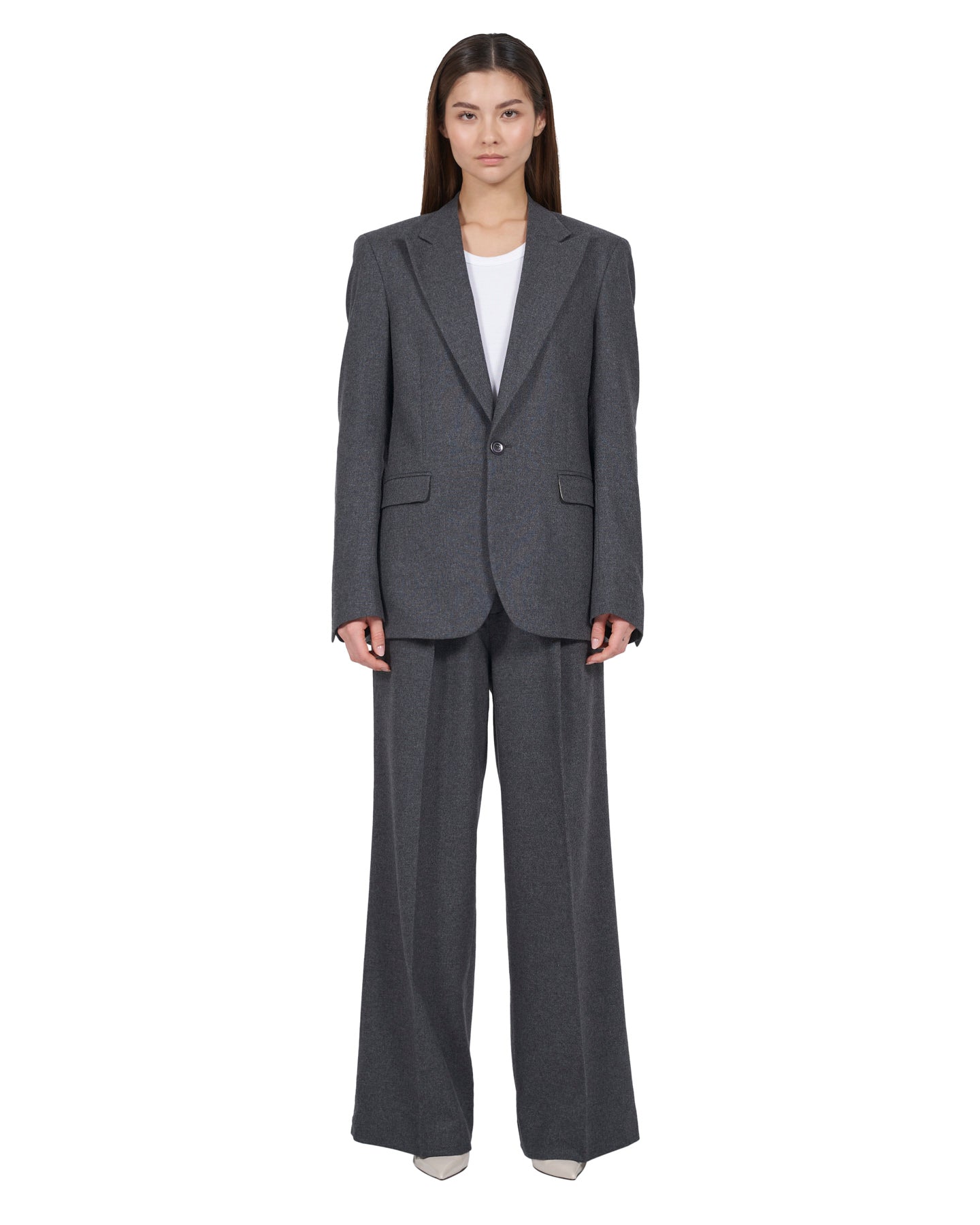 Virgin Wool Blazer "Diana" - Anthracite