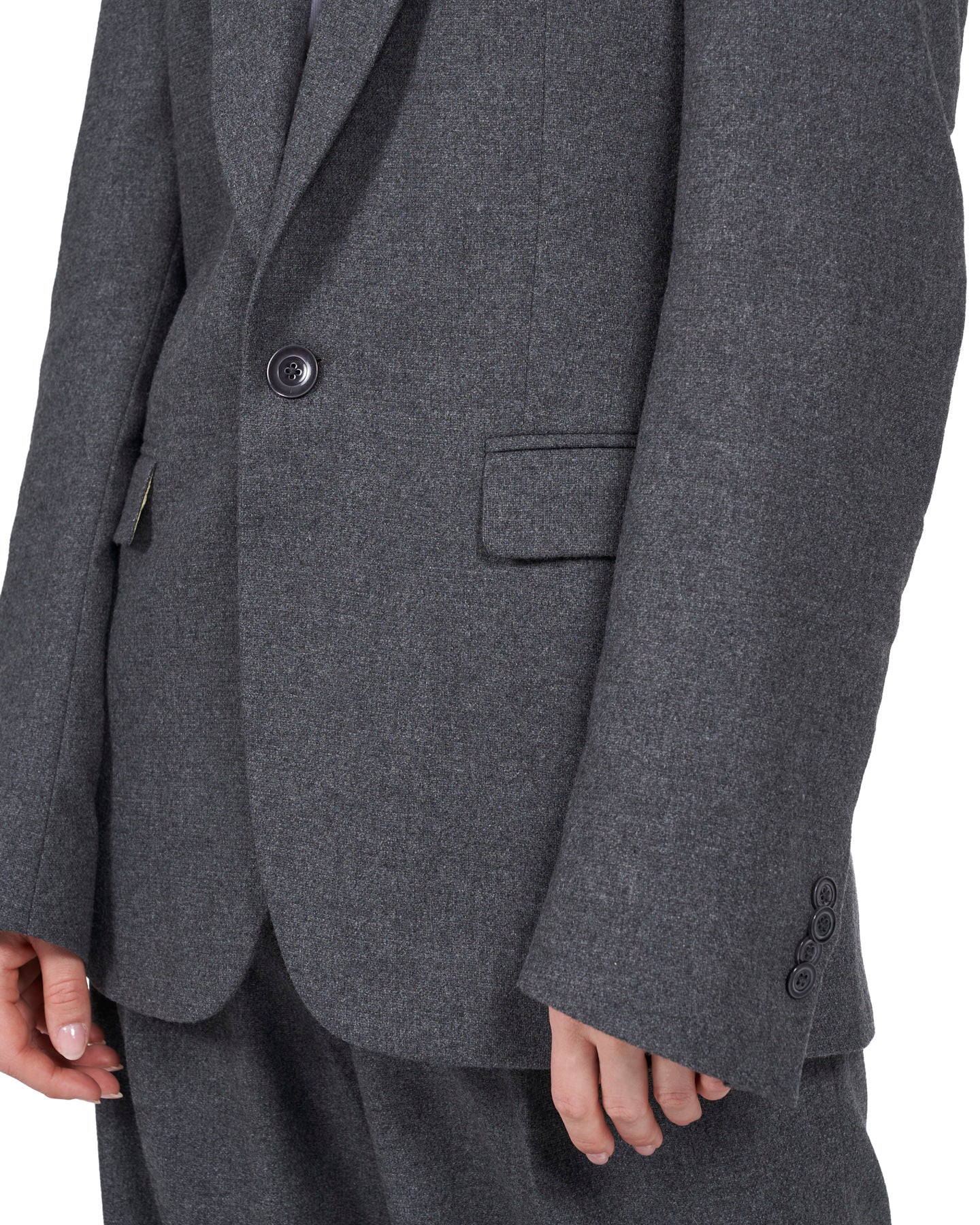 Virgin Wool Blazer "Diana" - Anthracite