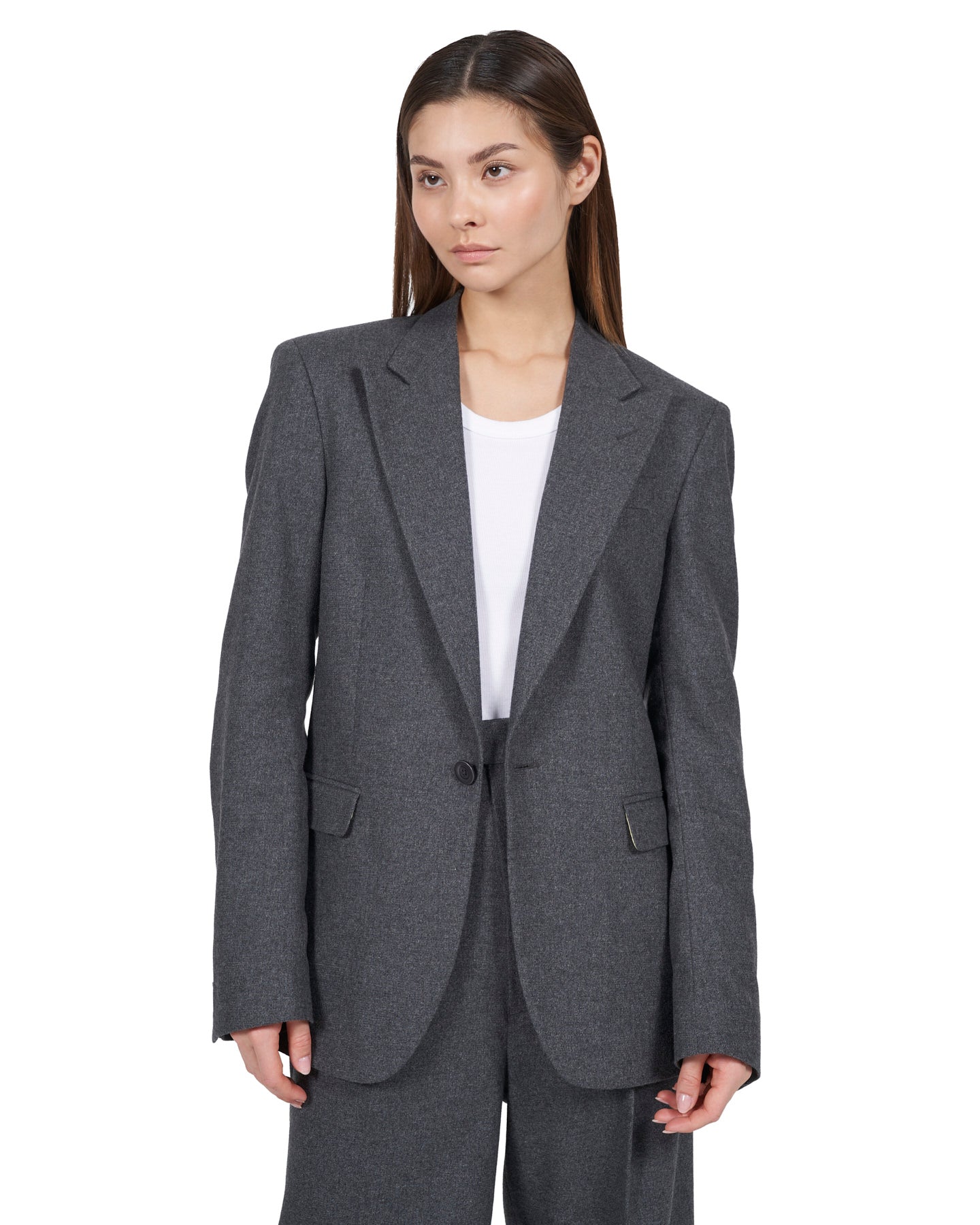 Virgin Wool Blazer "Diana" - Anthracite