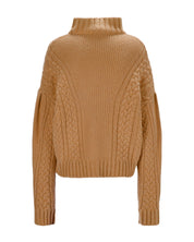 Cable Knit Cashmere Sweater "Karen" - Nougat