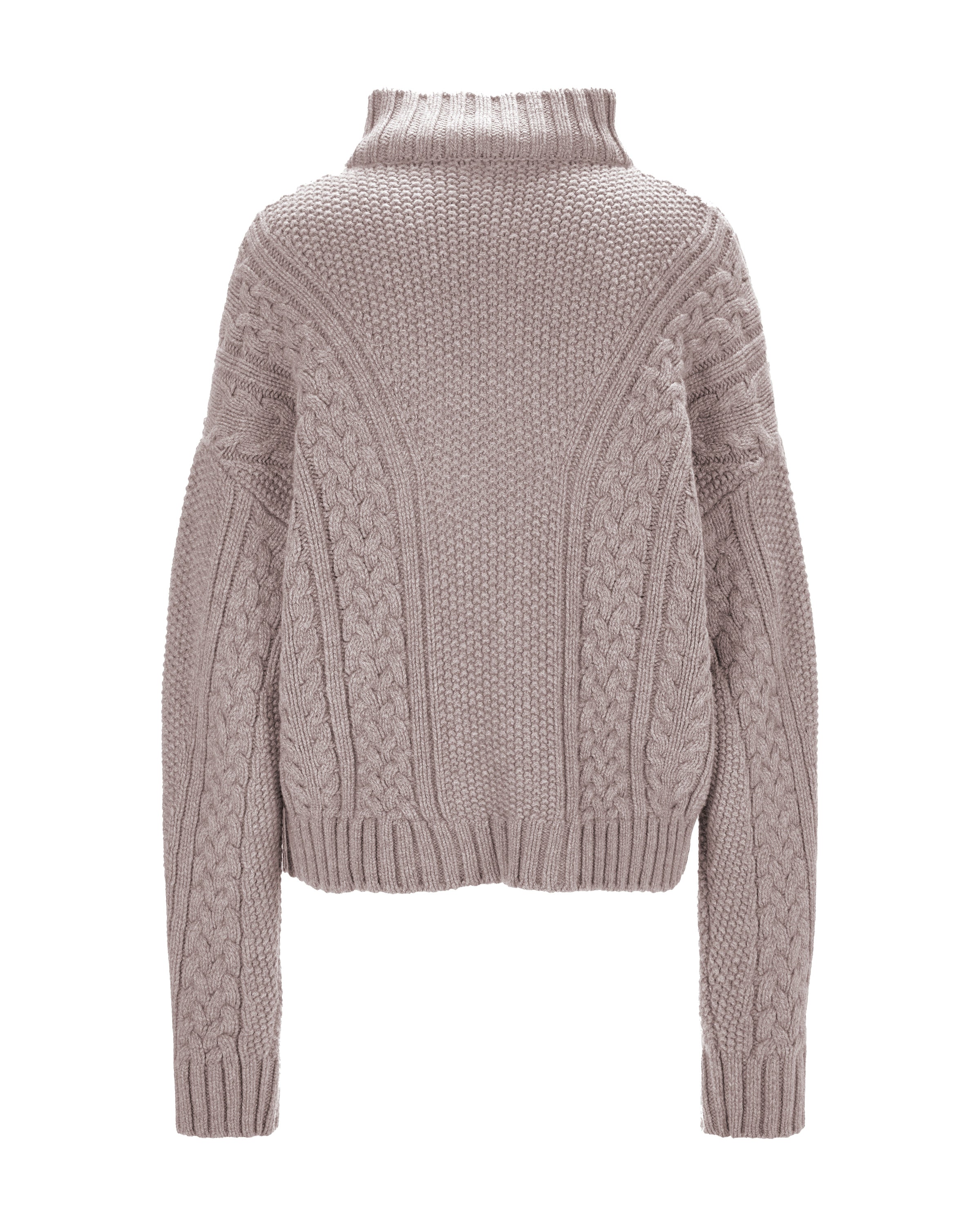 Cable Knit Cashmere Sweater "Karen" - Offwhite