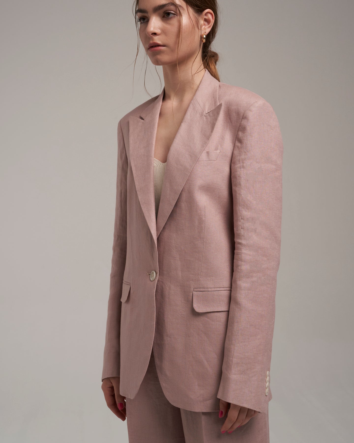 Linen Blazer "Marlene" - Dusty Pink