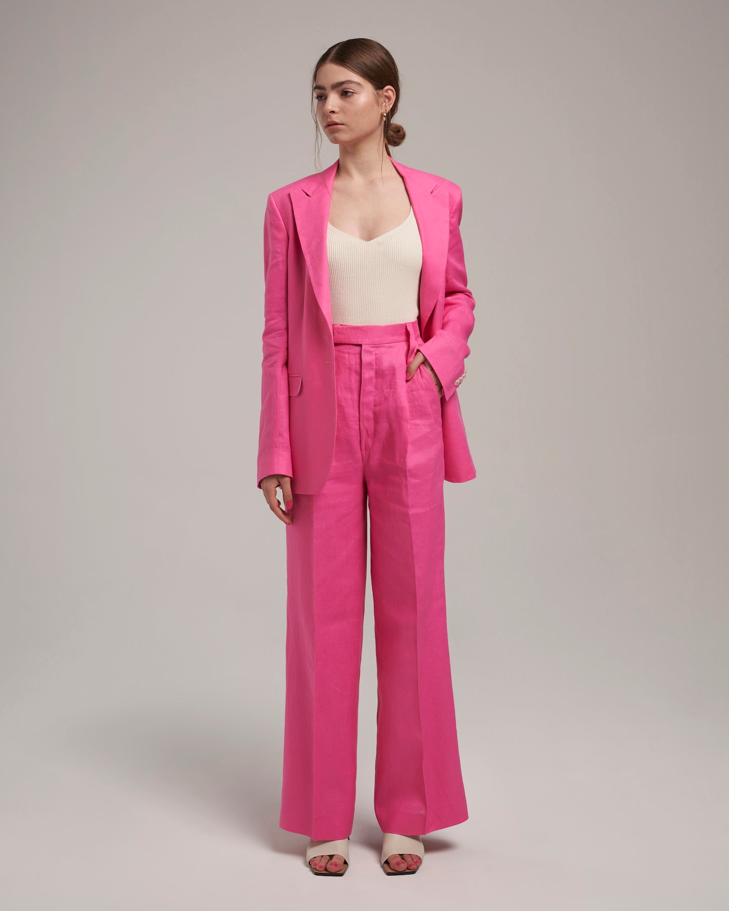 Linen Blazer "Marlene" - Peonie