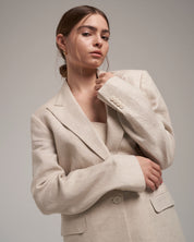 Linen Blazer "Marlene" - Sand