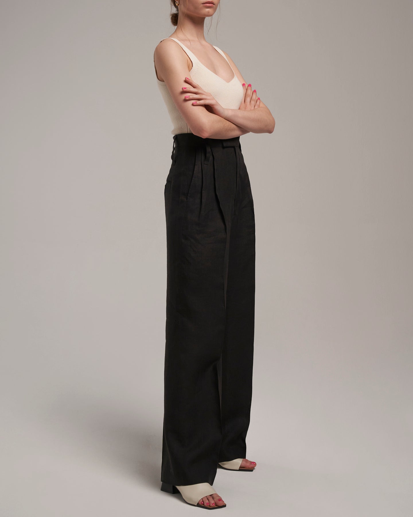 Linen Pants "Marlene" - Black