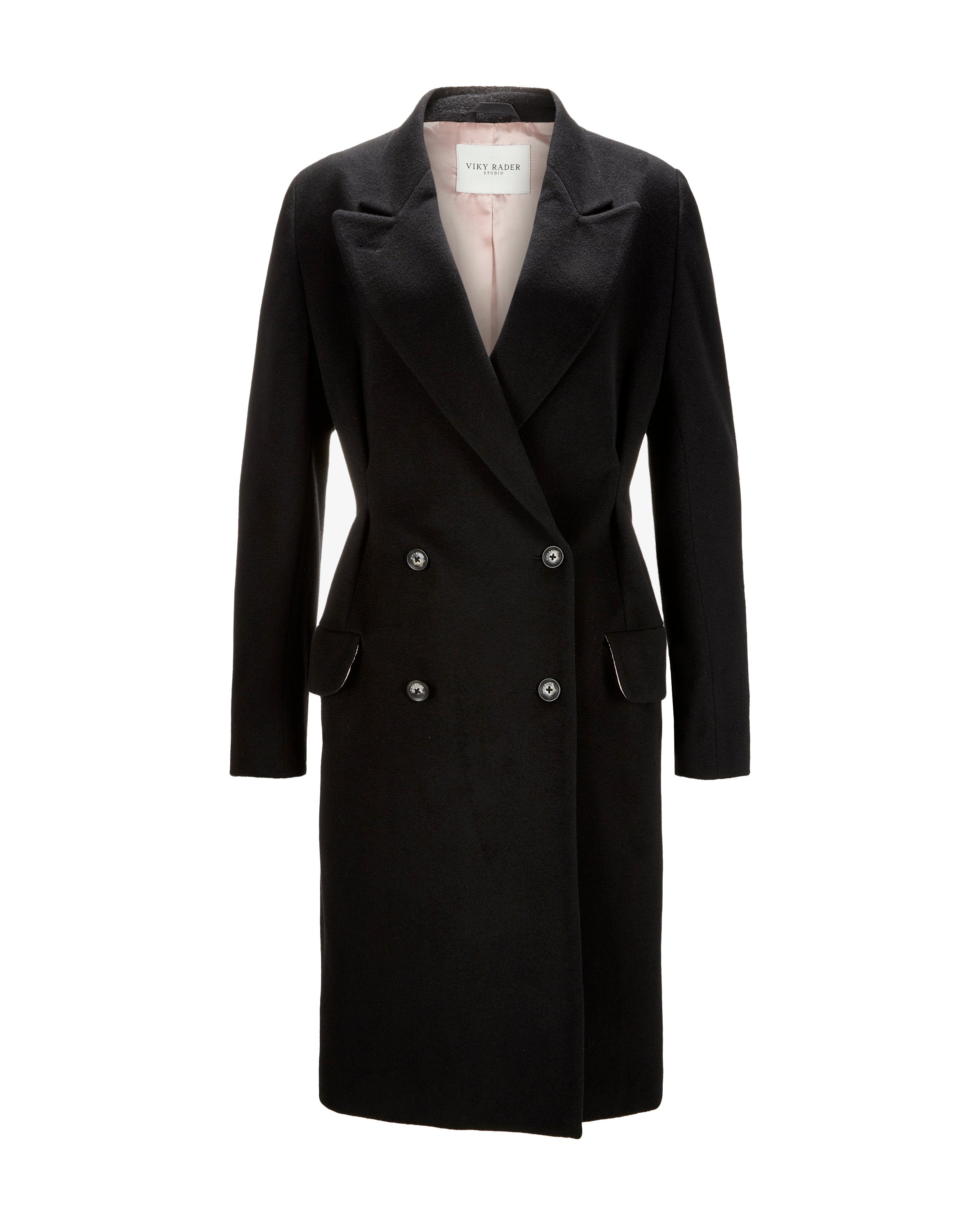 Virgin Wool Coat "Cindy" - Black