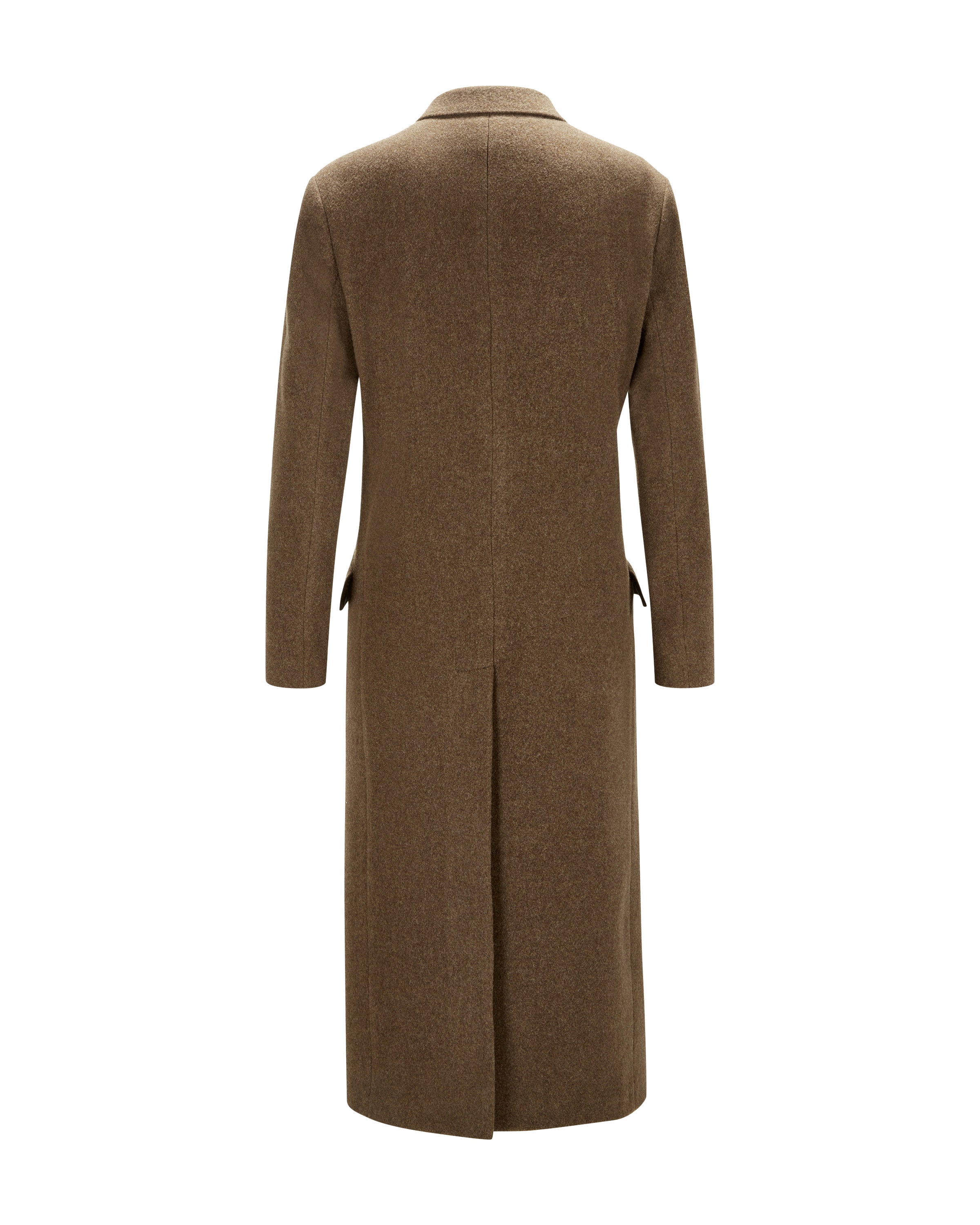 Virgin Wool Coat "Cindy" - Brown Structure