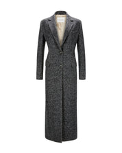 Virgin Wool Coat "Julia" - Herringbone Black & White