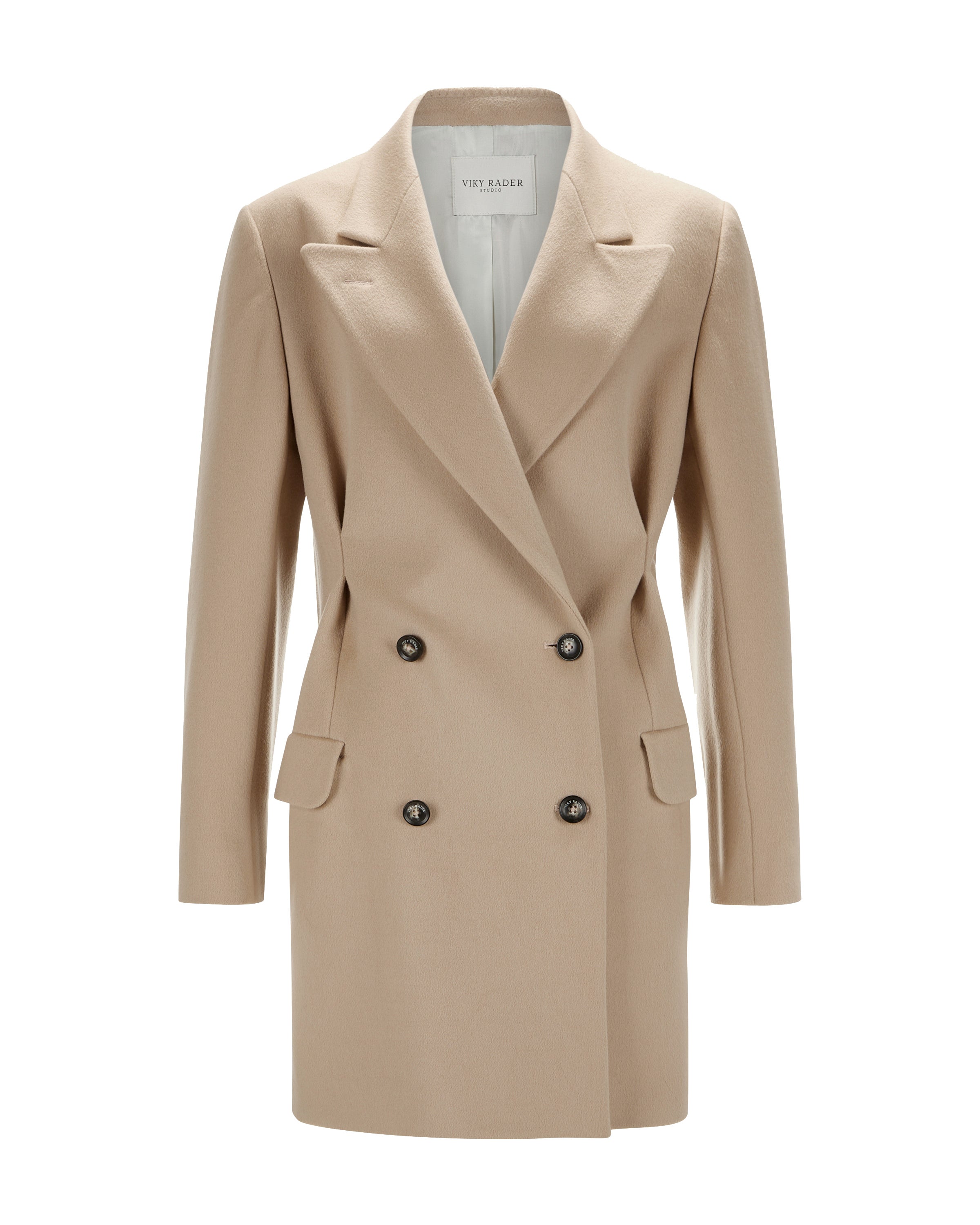 Virgin Wool Coat "Cindy" - Camel