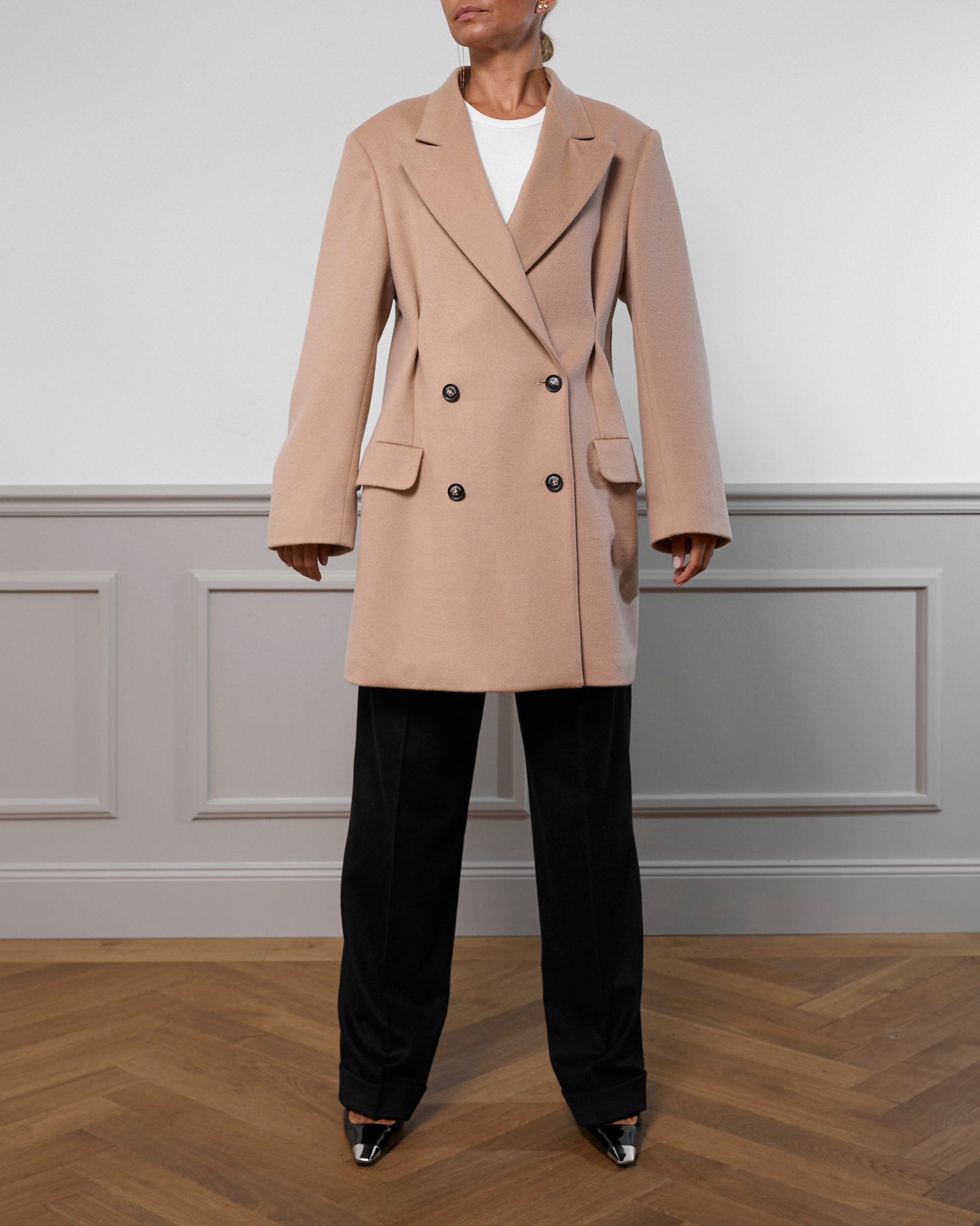 Virgin Wool Coat "Cindy" - Camel