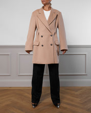 Virgin Wool Coat "Cindy" - Camel