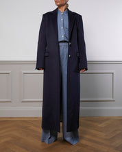Virgin Wool Coat "Julia" - Navy