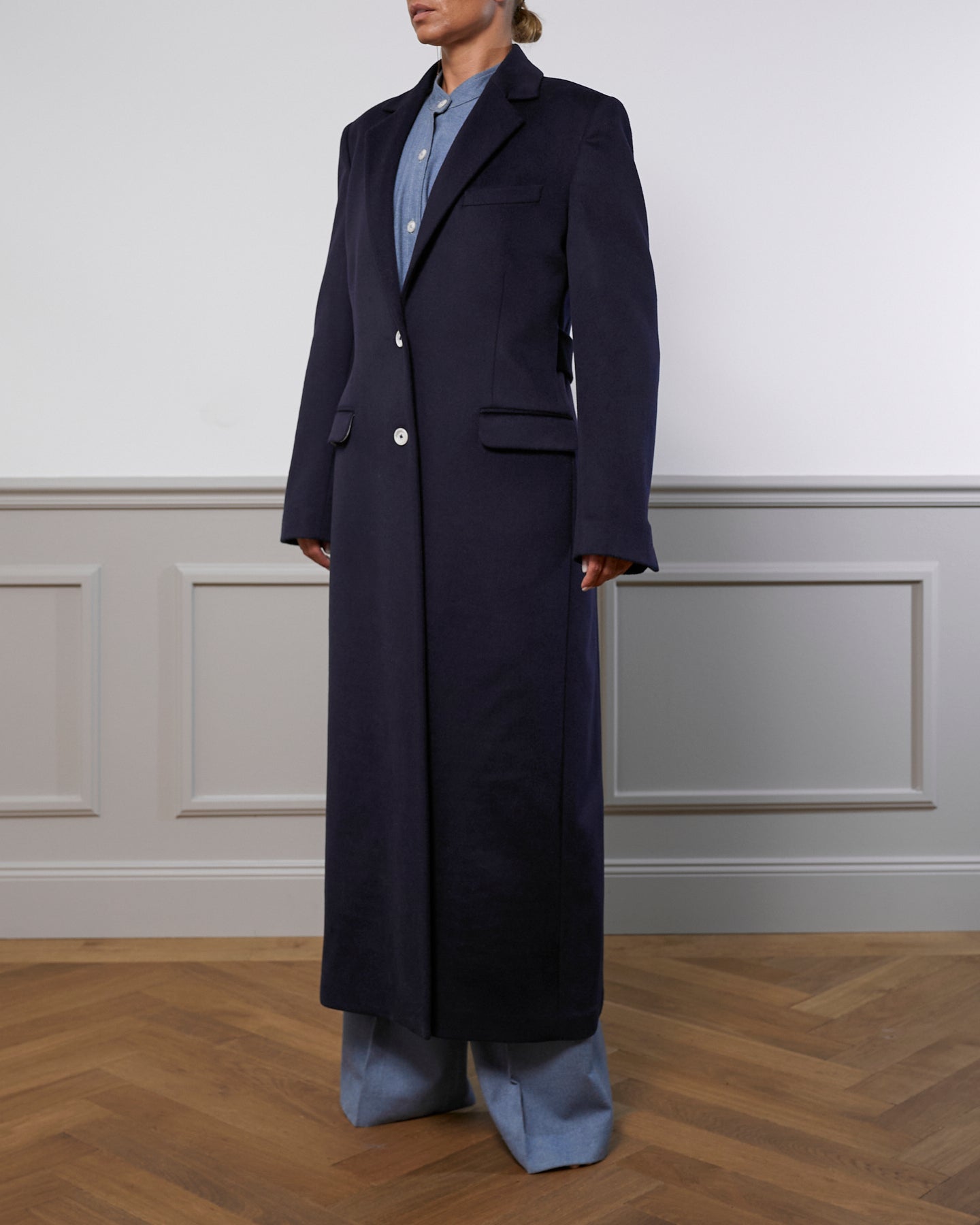 Virgin Wool Coat "Julia" - Navy