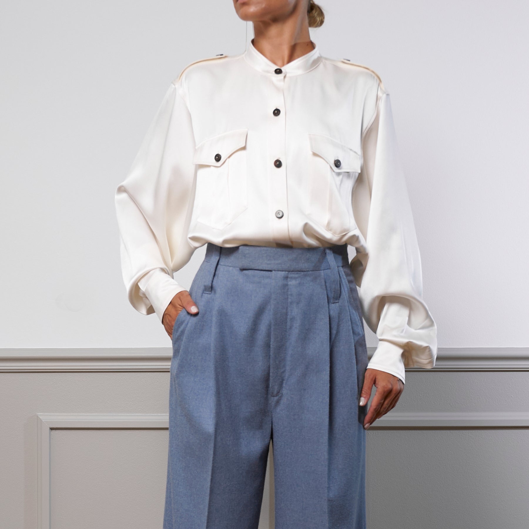 Silk Blouse "Elle" - Offwhite