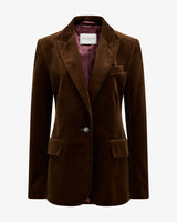 70s Velvet Blazer "Marlene" - Chocolate