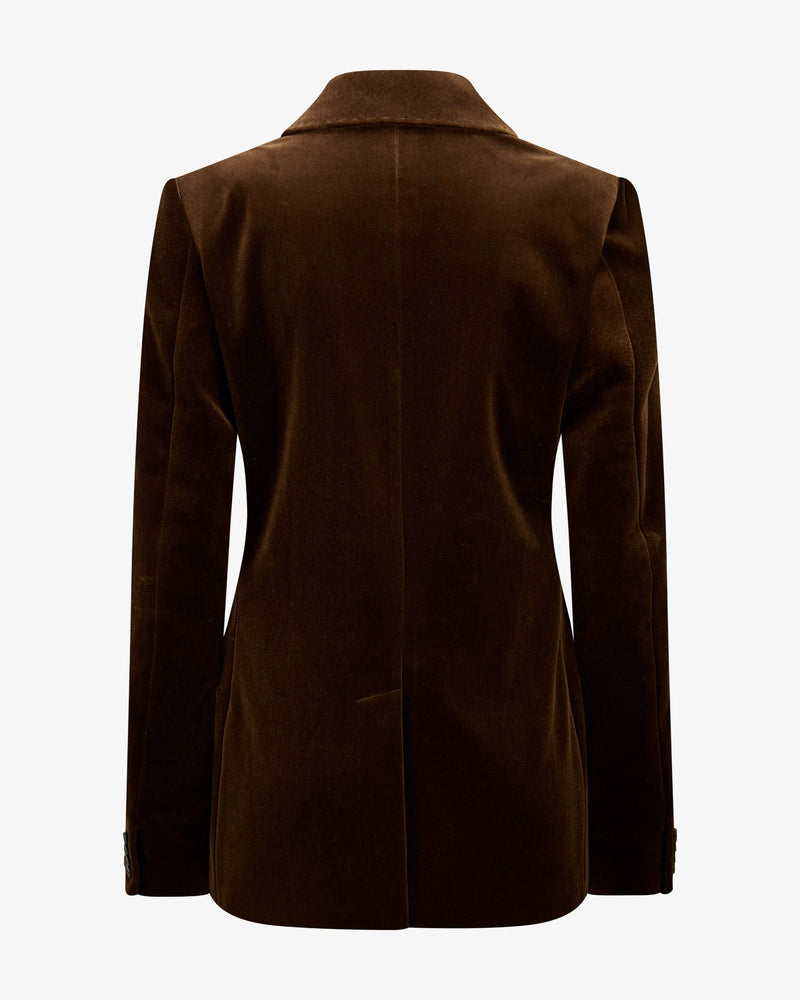 70s Velvet Blazer "Marlene" - Chocolate