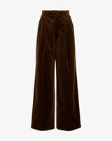 70s Velvet Pants "Marlene" - Chocolate