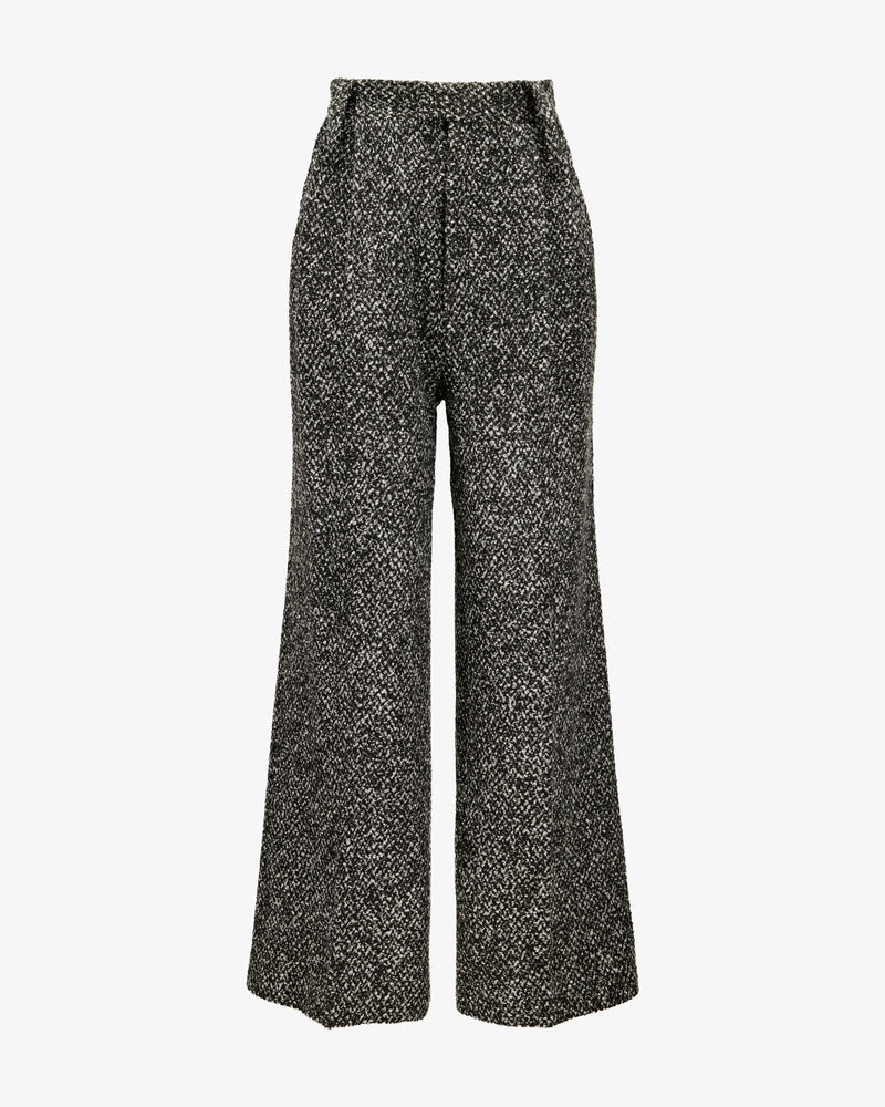 Boucle Pants "Marlene" - Black & White