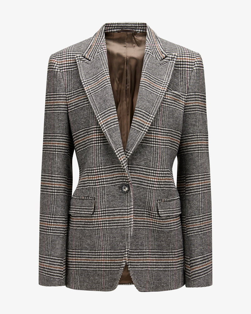 Brick Check "Marlene" Blazer