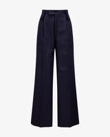 Virgin Wool Pants "Marlene" - Navy