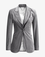 Velvet Blazer "Naomi" - Silver Grey