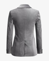 Velvet Blazer "Naomi" - Silver Grey