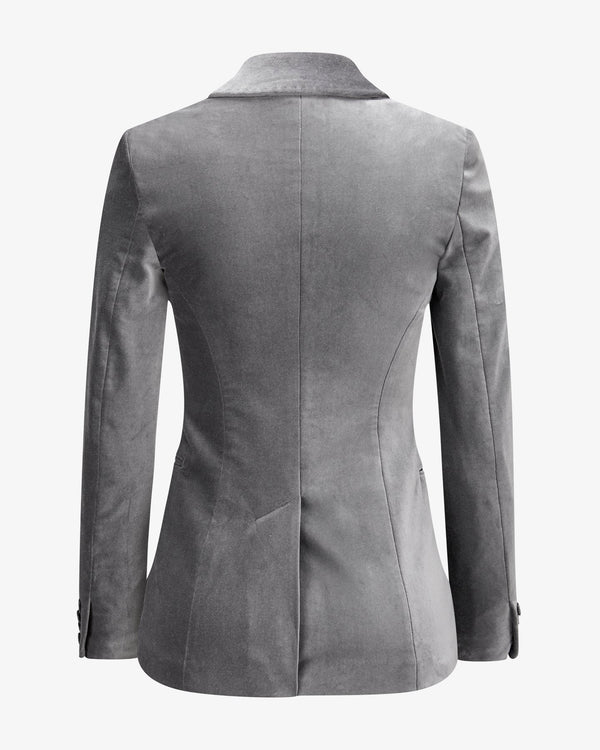 Velvet Blazer "Naomi" - Silver Grey