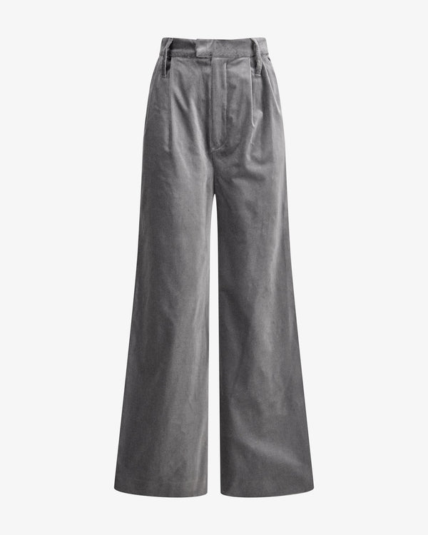 Velvet Pants "Marlene" - Silver Grey