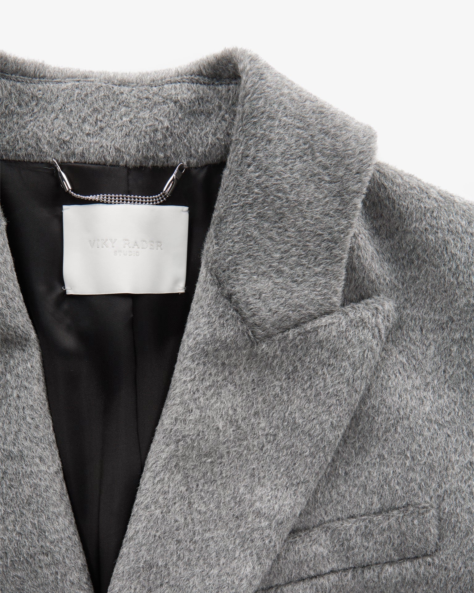 Alpaca Wool Coat Humphrey Grey Melange