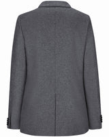 <transcy>Virgin Wool Blazer "Diana" - Anthracite</transcy>
