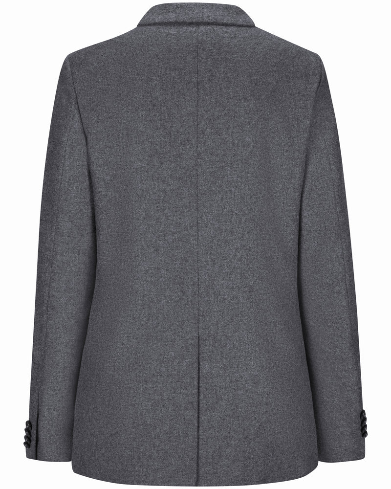 <transcy>Virgin Wool Blazer "Diana" - Anthracite</transcy>