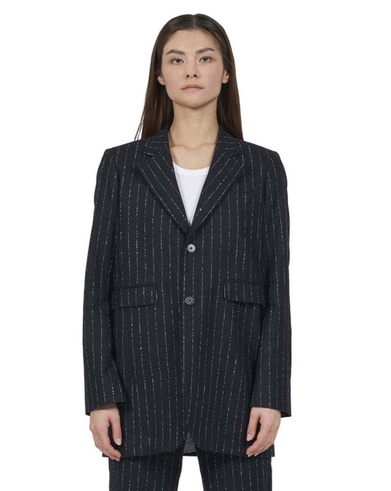 Black needle stripe Blazer "Coco"